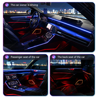 KYNCHO Audi A6 C8 Éclairage d'ambiance LED pour voiture, éclairage intérieur automatique, symphonie de couleurs, lampe décorative de voiture 12V, design invisible, couleur de rêve