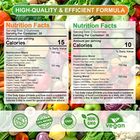 Complément alimentaire en bonbons gélifiés aux fruits et légumes naturels - Personnalisable - Stimulant énergétique - Un moyen sain et amusant pour booster les apports nutritionnels
