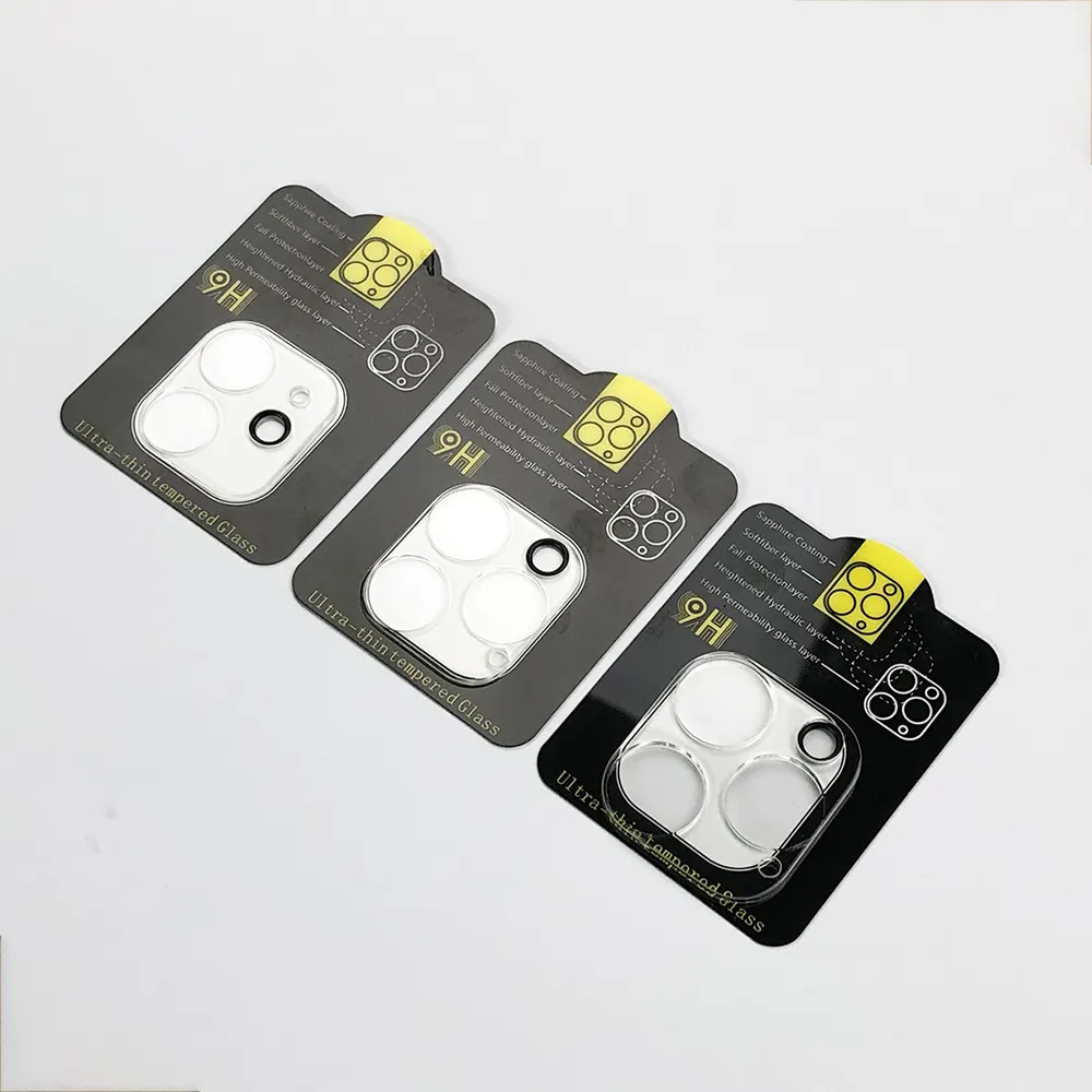 Wholesale mobile phone accessories 3D Full Cover 9H Back Camera Lens tempered glass screen protector film for iPhone