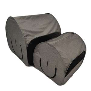 Gri Oxford bez kedi köpek <span class=keywords><strong>2</strong></span> 1 Pet çadır ev rahat uzay küçük hayvanlar oturma odası için dev fermuar katlanabilir oyun ve uyku - Product Image 4