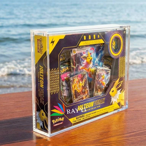 RAY YI Échantillon gratuit Aimant puissant Acrylique transparent Pokémon ETB Boîte de présentation Evolutions Booster Box Protec - Product Image 1