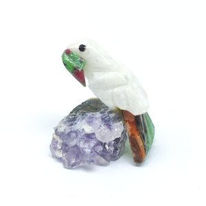 Zoisita Rubí/Calcita Blanca/Amatista Parrot - Product Image 1