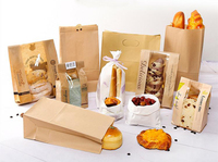 Sac en papier kraft de qualité alimentaire d'usine Emballage de restauration rapide Sacs SOS recyclables sans poignée