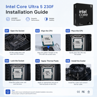 Prosesor CPU Desktop Intel Core Ultra 5 230F 10 Core 10 Thread 5.0GHz 24MB Cache LGA1851 DDR5 AI PC Boxed Baru Tersedia