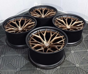 Jantes forgées XINLAI sur mesure en satin bronze, à rayons fendus, concaves profondes, en 2 pièces, de 19 à 22 pouces pour BMW M2 M3 M4 et Mercedes-Benz AMG GT - Product Image 2
