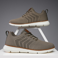 Chaussures de sport décontractées pour hommes grande taille, élégantes, respirantes, en maille tricotée, style marche, confortables et tendance