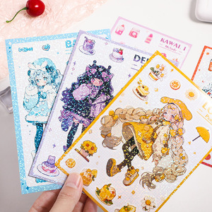 Hoja adhesiva de vinilo troquelada esmerilada transparente Vigreat, impresión impermeable, bonito diseño de dibujos animados para regalos promocionales - Product Image 5