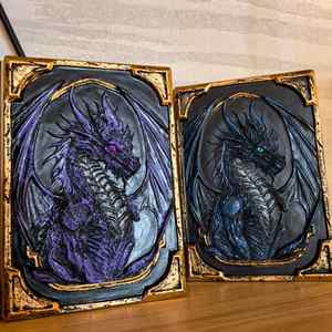 Ежедневник A5 из смолы с тиснением дракона GTB08, красный, в стиле ретро, в твердом переплете, для рождественского подарка, тематический дневник с кинофильмами и декором в виде дракона - Product Image 4