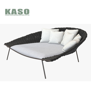Lettino laterale per piscina lettino matrimoniale Teak White Sea Beach alluminio Rattan a forma di S sedia <span class=keywords><strong>da</strong></span> piscina per esterni lettino <span class=keywords><strong>da</strong></span> sole - Product Image 4