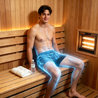Caleçons Boxers en Coton pour Hommes avec Logo OEM, Insert Amovible pour Pack de Glace, Poche Avant, Confort Rafraîchissant, Sauna, Post-Opératoire, Fermeture Éclair