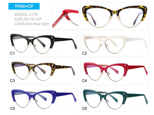 Monturas de Gafas con Filtro de Luz Azul, Diseño Ojo de Gato, Profesionales, Únicas y de Alta Calidad para Oficina, con Soporte OEM/ODM y Servicio Certificado - Product Image 3