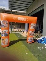 Arche d'entrée gonflable pour la promotion alimentaire avec impression de logo personnalisé pour la décoration publicitaire