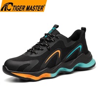 Zapatillas de Seguridad Tiger Master Comfort Fashion, con Puntera de Acero, Antipinchazos, Antideslizantes, con Suela de PU Resistente al Aceite, Ligeras para Hombre
