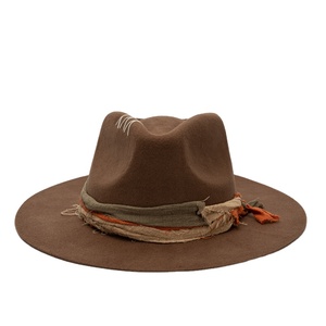 2024 New Arrival thiết kế cổ điển 100% Úc Len cảm thấy đắt tiền Fedora Hat - Product Image 2