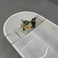 Twowinco - Bañera Moderna, Económica y Personalizada, de Acrílico Blanco, Independiente, para Interiores