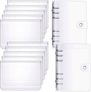 <b>A6</b> Transparent Clear Soft PVC Notebook <b>Binder</b> Notebook <b>Binder</b> Loose Leaf Bags Refillable Paper Translucent <b>Binder</b> Zipper Folders - Product Image 1