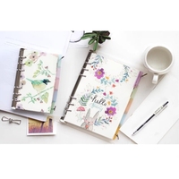 A5 A6 pembagi Binder 5 buah bening PP indeks tab pembagi Set longgar daun pembatas halaman untuk 6 lubang Notebook perencana jurnal buku harian