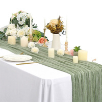 Vente en gros, taille personnalisée, chemin de table de mariage moderne, étamine pour la maison, les événements, les fêtes, nappes tissées, décorations personnalisées