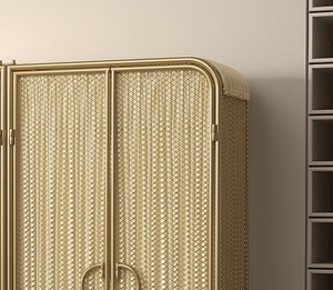 Armadio Nordico Moderno Semplice a Quattro Ante in Ferro, Impermeabile, Ignifugo, Ecologico, con Appendiabiti, Arredamento per la Casa - Product Image 6