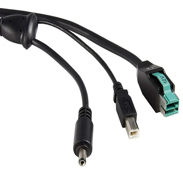 12V 2x4pin usb a M barril + USB Cable USB con poder