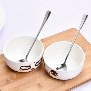 Stainless Steel Stirring <b>Spoon</b> Extra Long Handle <b>Coffee</b> <b>Spoon</b> For Travel Student Use Solid Color Eco Friendly - Product Image 4