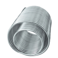 Petites serpentinnes de condensation en acier inoxydable certifiées ISO 9001 CE 3A, filetages personnalisables (ports 3/8" JIC/NPT/BSP) pour refroidisseur KST-C1722