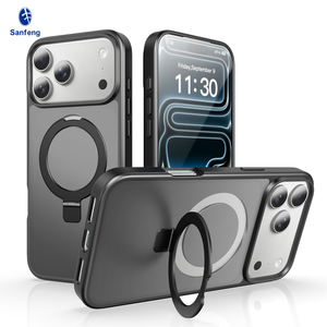 Funda Magnética Personalizada para <span class=keywords><strong>iPhone</strong></span> 17 18 <span class=keywords><strong>Pro</strong></span> Max, Acabado Mate Suave Premium de Fábrica, con Soporte, Tacto de Piel, Antigolpes, Venta al Por Mayor - Product Image 1