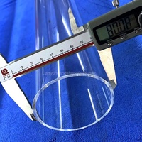 Tube en quartz transparent de grand diamètre, tube en verre de quartz 1000mm 900mm 800mm 700mm 600mm 50mm pour photovoltaïque