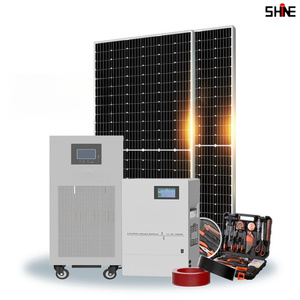 Aangepaste 5KW ~ 20KW Off Grid Solar <span class=keywords><strong>Inverter</strong></span> op het net aangesloten zonne-energiesysteem complete kit zonnepanelen met batterij en omvormer - Product Image 1