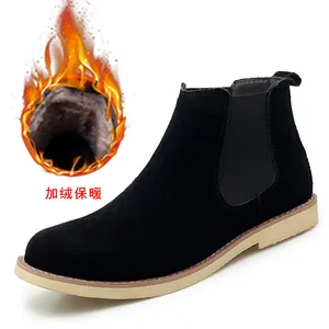 New Arrival Luxury Factory delivery suede boots Handmade new fashion Winter Chelsea leather shoes boot for men