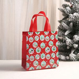 Sacs fourre-tout personnalisés en non-tissé pour cadeaux de Noël, sacs cadeaux pour bonbons de fête, sacs de courses pliables réutilisables en non-tissé - Product Image 3