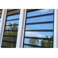 Persiana de vidrio de control motorizado Perfil de aluminio moderno horizontal Ventanas de Jalousie Persianas manuales o eléctricas