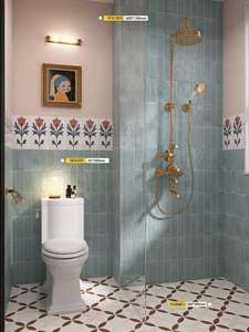 Carreaux rectangulaires en porcelaine verte contemporaine faits à la main, antidérapants, 65*200 mm, cuisine, salle de bain, café, comptoir de bar, parc, extérieur - Product Image 2