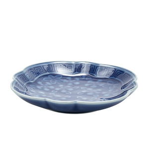 Plat à fruits en céramique en forme de fleur, en porcelaine, nouveau style chinois, assiette à dessert de mariage, petit plat à fruits Wanfu - Product Image 5