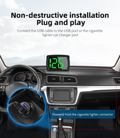Speedometer Digital GPS Mobil Universal HUD OLED Layar 4.3 Inci Pengukur Kecepatan Mengemudi