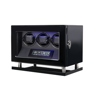 Boîte de rouleau de <span class=keywords><strong>montre</strong></span> pour hommes numérique silencieuse à verrouillage d'empreinte digitale à moteur japonais à Led bleue de luxe personnalisée 4 emplacements <span class=keywords><strong>Remontoir</strong></span> <span class=keywords><strong>automatique</strong></span> de <span class=keywords><strong>montre</strong></span> - Product Image 2