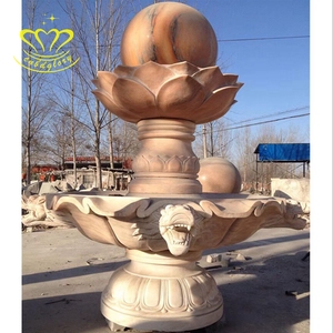 Marmo bianco fiore di loto scultura per giardino all'aperto funzione d'acqua decorazione di arte di strada in alberghi ville cucine laghi - Product Image 6