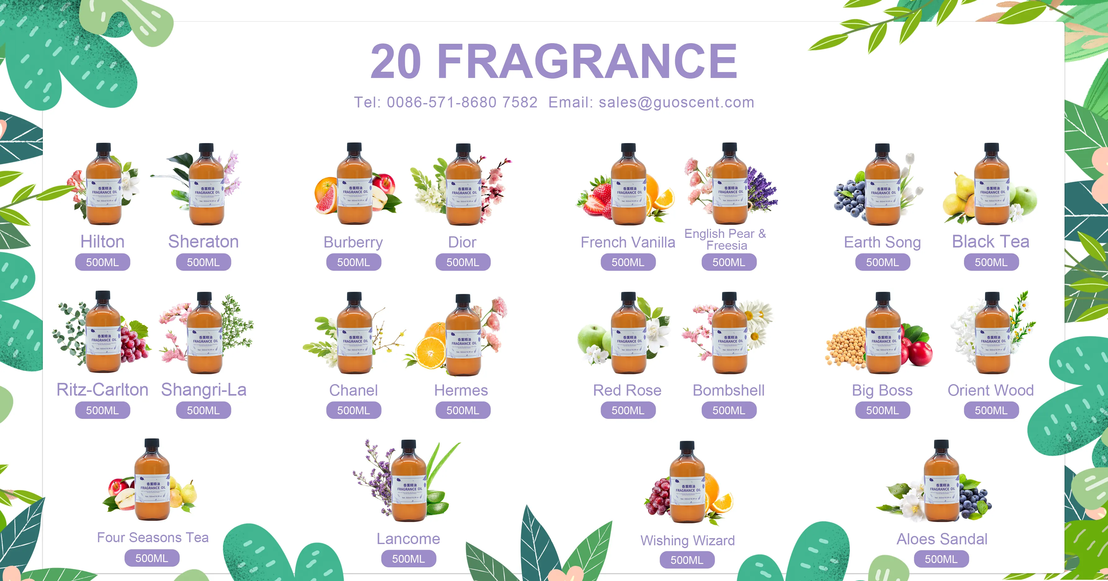 Óleo perfumado de alta qualidade para marca concentrada, material primário, óleo perfume para atacado