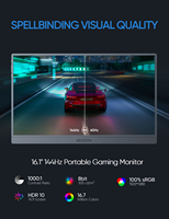 Extensor de pantalla portátil para ordenador portátil, monitor portátil para ordenador portátil, 1080P, 144Hz, 72%, 100%, 16,1, NTSC, sRBG