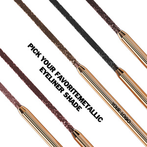 Matita Eyeliner Gel Retrattile Personalizzata, Tubo Bianco Rosa Oro, Cosmetico per Trucco, Rotante, Opaco, Impermeabile, Crema - Product Image 4