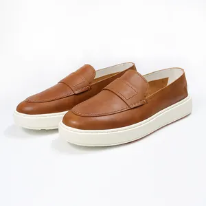 Luxury leather design factory custom hand-made selection of men's loafer driving boat shoes