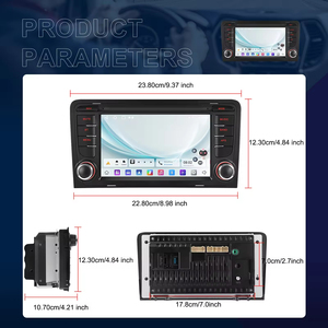 Podofo pour Audi A3 S3 8P RS3 Sportback, autoradio Android 7 pouces, stéréo de voiture, CarPlay/Android Auto/WiFi/GPS sans fil, vente en gros - Product Image 6