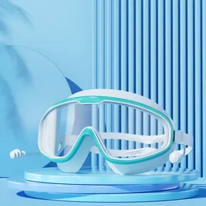 Lunettes de natation à grande monture, vision large HD, anti-buée, protection UV, en polycarbonate durable, sans fuites, pour adultes - Product Image 5