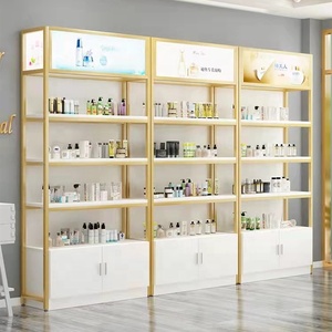 Estante de Exhibición de <span class=keywords><strong>Maquillaje</strong></span> y Perfumes a Precio de Fábrica, Muebles Modernos para Tienda de Cosméticos, Estante de Almacenamiento de Madera para Salón de Belleza - Product Image 3