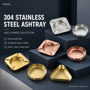 Ceniceros <span class=keywords><strong>Cendal</strong></span> de Forma Geométrica, Acero Inoxidable 304, Estilo Americano, Accesorio para Fumar, Decoración para Hoteles, Bares, Patios Exteriores - Product Image 1