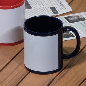 Café de cerámica recubierto de 11oz para tazas Tazas de sublimación a todo color con parche blanco Tazas de cerámica personalizables - Product Image 2