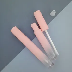 3.5ml lusso gradiente nero rosa vuoto personalizzato balsamo per le labbra tubo tubi lipgloss contenitori tubi lucidalabbra con bacchette