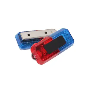 IP66 waterproof battery rechargeable working Gravity monitoring Red and blue flashing shoulder light