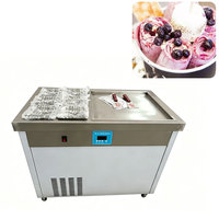 304 roestvrij staal volledig omsloten duurzame nieuwe hoog rendement ijsmachine voor gefrituurd ijs 220V roerende yoghurt melk fruit maïs