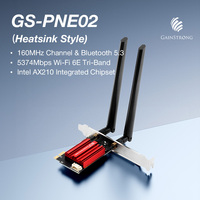 Tarjeta de Red Inalámbrica Openwrt ODM WiFi6 PCIE, Dongle de 2.4GHz/5GHz/6GHz 5374Mbps con Adaptador Inalámbrico Intel AX210 para Computadora